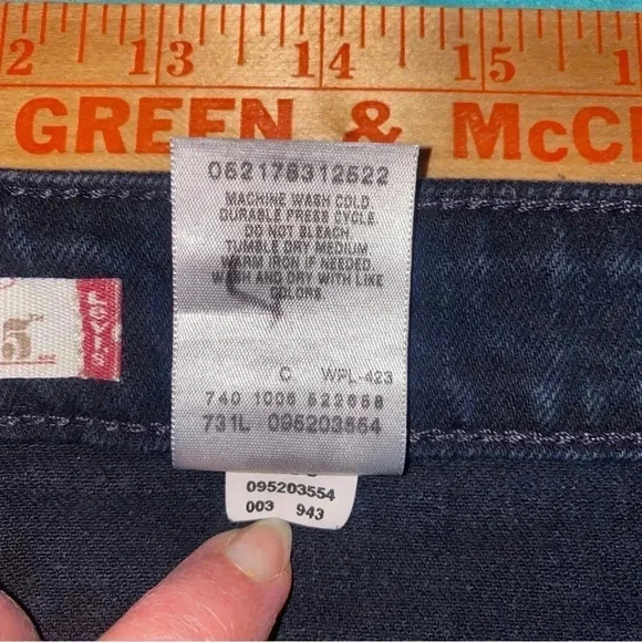 Levi’s Bootcut 515 Plus Size 24 Short Dark Blue Almost Black ❤️ - Picture 7 of 9